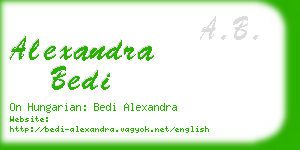 alexandra bedi business card